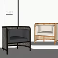 Wind woven sofa single sofa 3d model