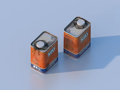Two Orange NILO Storage Tins As Practical Daily Necessities For Home Use 3d model