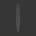 3D Rendered Warship With Hull Details And Masts