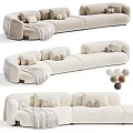 Modern Sectional Sofa With Different Colors Pillows And Throw Blanket Design