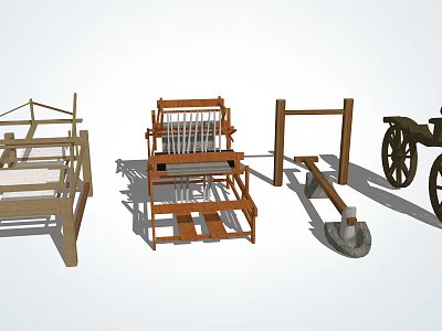 new chinese style loom 3d model