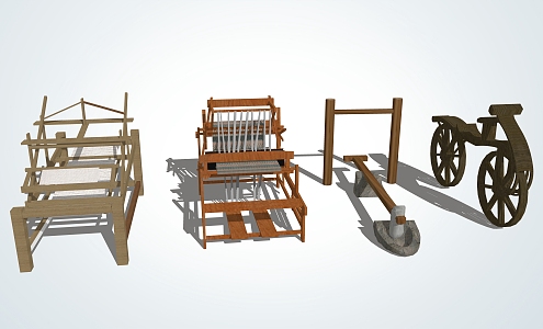 new chinese style loom 3d model