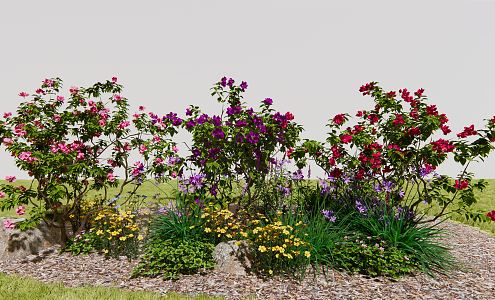 Modern Bougainvillea Vines 3d model