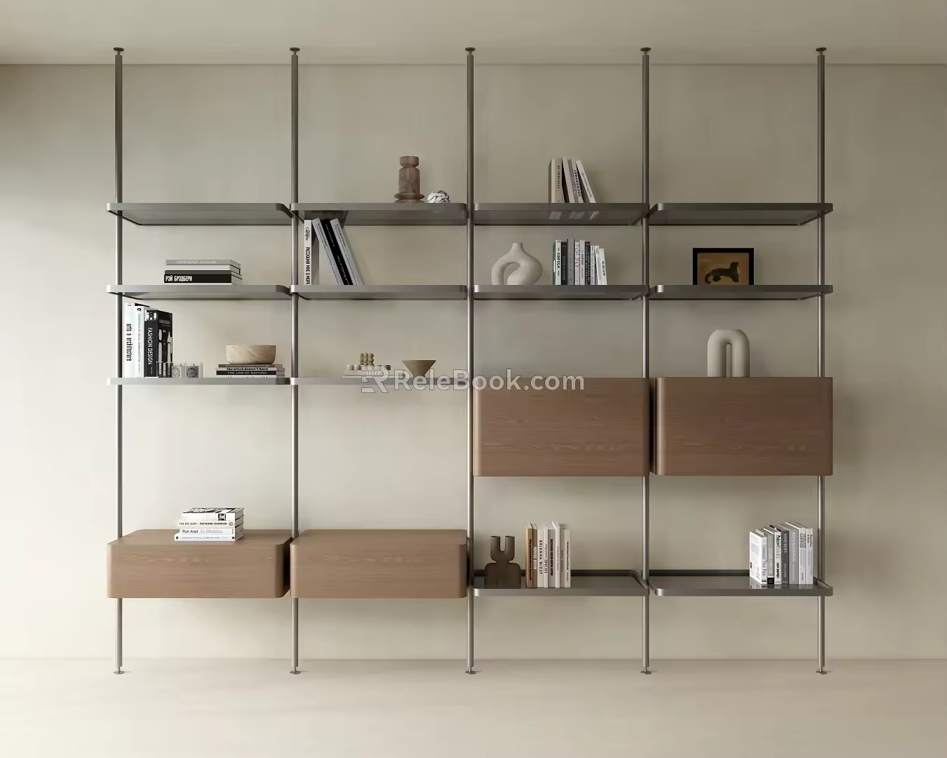 Bookshelf Wall Full Bookshelf pliform Books 3d model