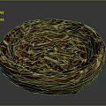 Natural Woven Basket With Round Shape And Warm Brown Intricate Texture