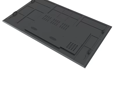 Black Technical Panel With Holes And Structural Design For Devices 3d model