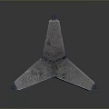 Heavy Duty Metal Triangular Pyramid With Textured Surface And Top Ring