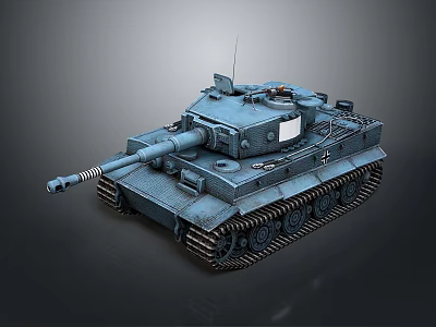 Detailed Military Combat Tank With Turret Gun Barrel Tracks and Antenna Features 3d model