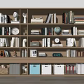 Bookcase Bookshelf Ornaments Book Decorative Cabinet 3d model
