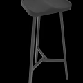 Modern Single Chair With Black Metal Frame And Sleek Design Structure