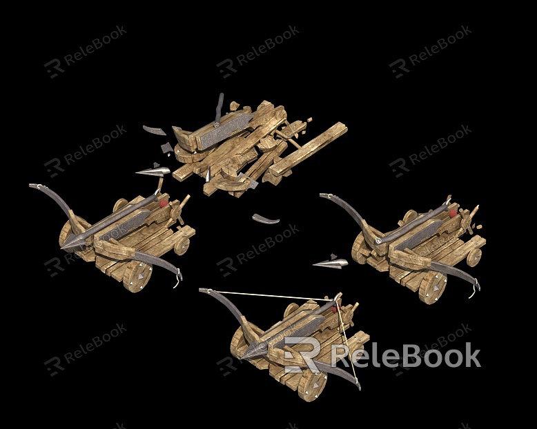 New Chinese-style Crossbow Crossbow Car Chariot in Good Condition and Damage model