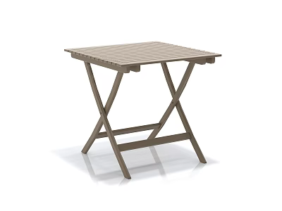 Wooden Side Table with Slatted Top and X-Shaped Legs Modern Design for Living Room 3d model