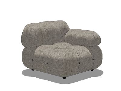 Modern Single Sofa Leisure Chair Fabric Leisure Chair 3d model