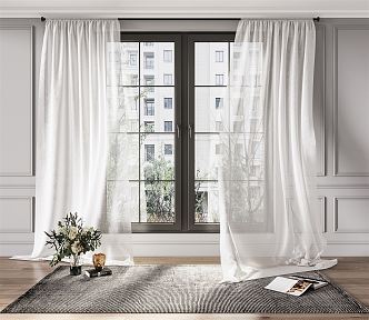 Modern Curtain Combination 3d model