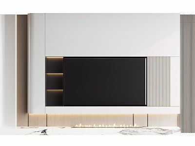 Modern TV background wall model