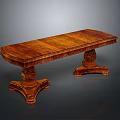Classic Design Solid Wood Table With Carved Legs And Smooth Top