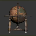 Globe Antique Globe Old Globe Retro Globe Game Item Game Props Game Equipment 3d model