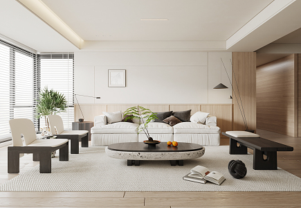 modern living room 3d model