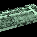 Aircraft Engine Turbine Blade Structure 3D Rendering With Detailed Metallic Components