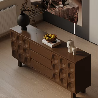 Modern Entrance Cabinet 3d model