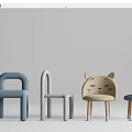 Modern Leisure Chairs With Cute Cat Design Various Colors And Minimalist Style