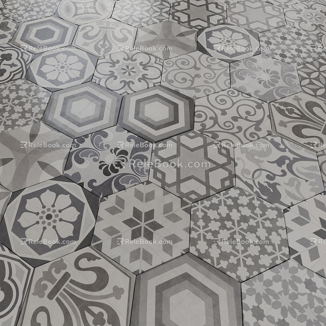 Modern floor tile 3d model