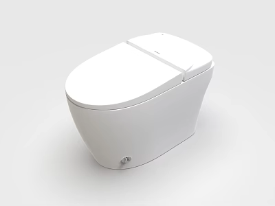 Modern White One Piece Toilet with Sleek Design and Clean Lines 3d model
