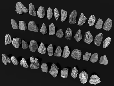 Natural Textured Rockery Stones For Garden Landscaping And Decorative Projects 3d model
