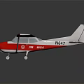Small Red And White Model Airplane With Detailed Wings Windows And Wheels
