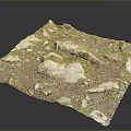 Natural Stone Surface With Moss Covered Rocks Dirt And Rustic Earthy Texture