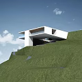 Modern Detached Villa On Green Hillside With Sea View And Flat Roof