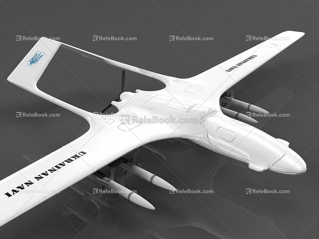 Drone reconnaissance aircraft military drone combat drone 3d model