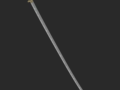Traditional Sword Design With Metal Blade And Golden Hilt Details 3d model