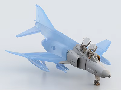 Fighter Jet Model With Transparent Parts Open Canopy And Detailed Static 3d model
