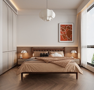 Middle Style Home Bedroom 3d model