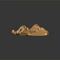 Ornate Golden Carved Scroll Design Home Living Decorative Furniture Accessories