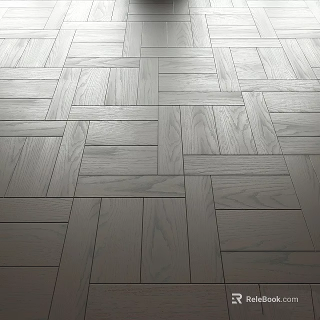 Light Colored Wooden Floor With Elegant Parquet Design And Natural Texture 3d model 