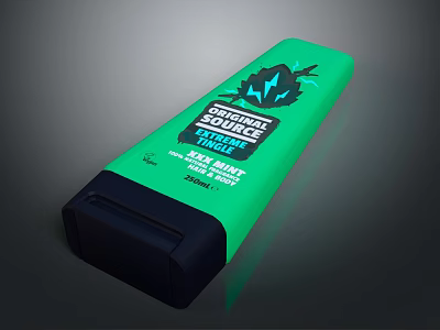 Natural Source Green Mint Scent Dishwashing Liquid Product 500 ML Bottle 3d model Natural Source Green Mint Scent Dishwashing Liquid Product 500 ML Bottle 3d model