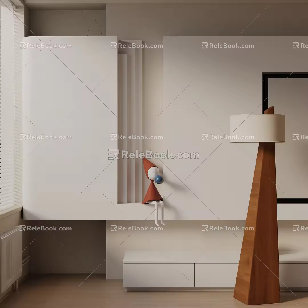 Modern floor lamp 3d model