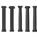 Jane European Columns Roman Columns Carved Columns Gypsum Columns Cylindrical Square Columns 3d model