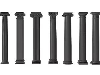 Jane European Columns Roman Columns Carved Columns Gypsum Columns Cylindrical Square Columns 3d model