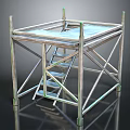 Sturdy Industrial Metal Scaffolding Equipment with Platform Ladder and Frame Structure