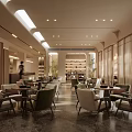 Elegant Warm Café Interior Design With Comfortable Seats Round Tables And Soft Lighting