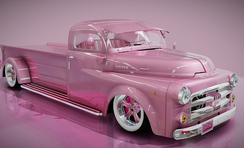 Hyundai Car Pink Cute Car Truck 3d model