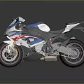 Sleek Modern Sport Motorcycle With Blue White Red Bodywork Aerodynamic Styling And Aluminum Wheels