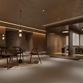 Modern Beauty Hair Salon Interior With Reception Sofa Green Plants And Lighting Design