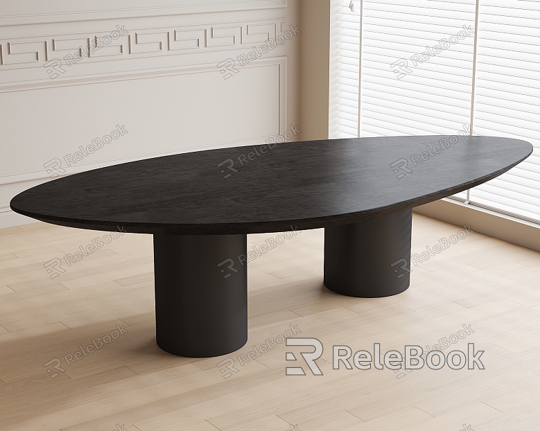 Modern Oval Dining Table model