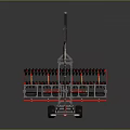 Agricultural Tillage Equipment With Metal Frame Red Black Components And Wheels