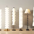 Modern floor lamp floor lamp cream wind floor lamp gourd string floor lamp grass skirt floor lamp bedroom floor lamp bedside floor lamp atmosphere lamp 3d model