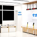 Huawei 5G Mobile Phone Store Interior With Display Counters Shelves And Product Displays